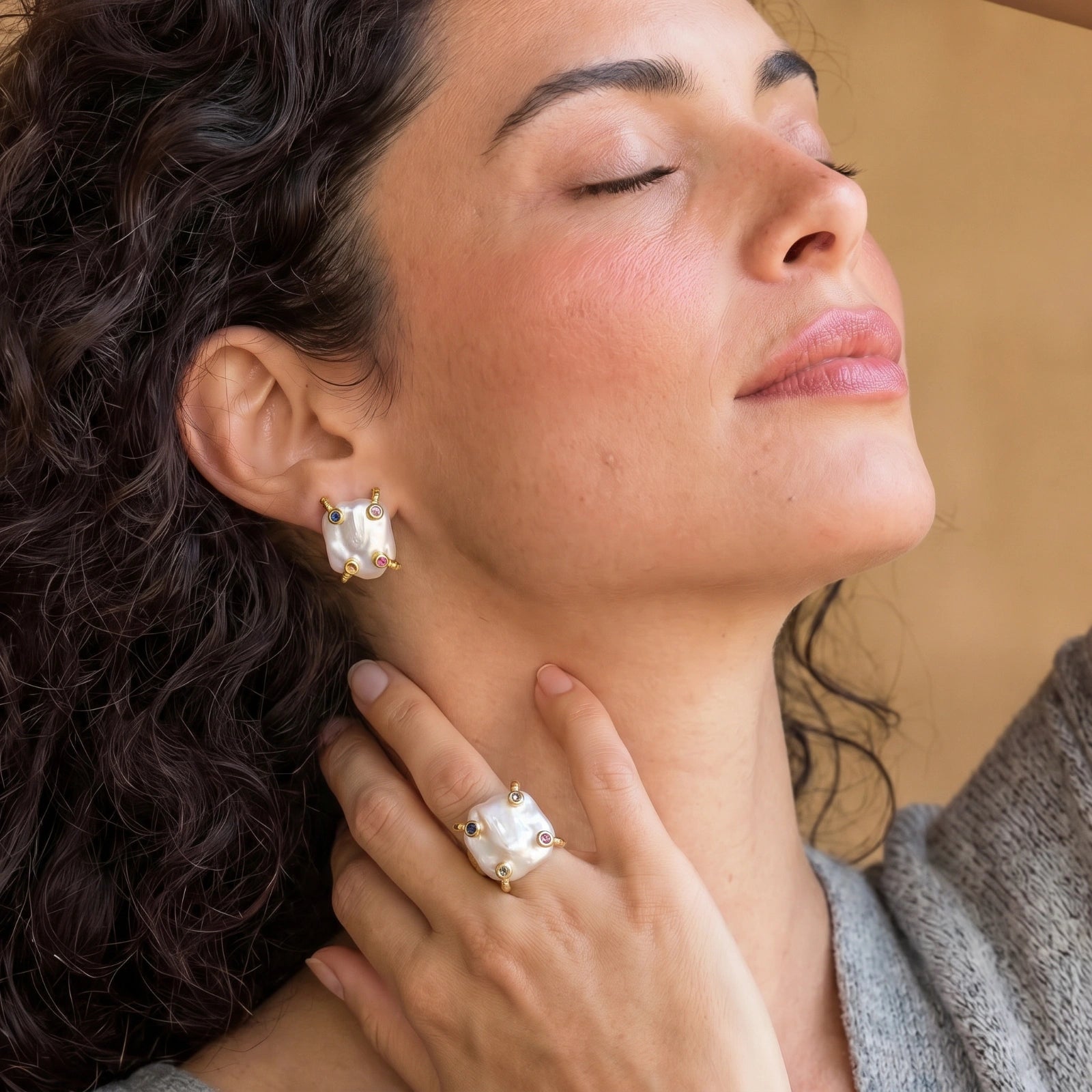 Baroque Pearl Statement Ring | CAELIA