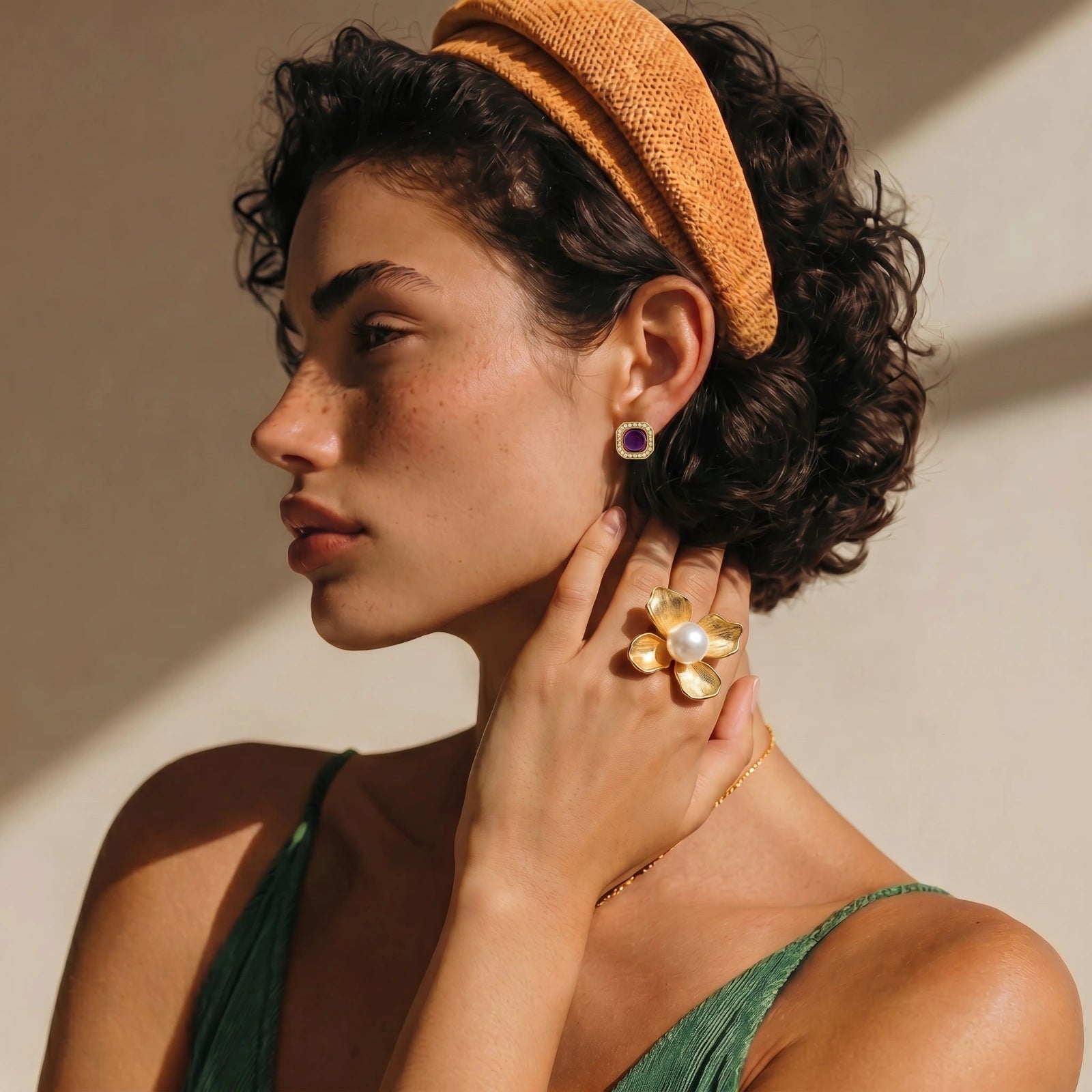 Blooming Pearl Statement Ring | CAELIA